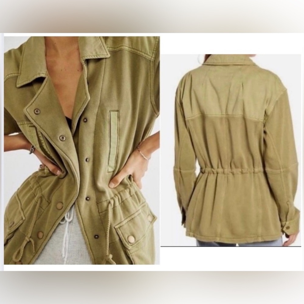 Free People Saturday Utility Jacket In Sweet Sage - Size S